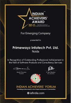 Inidan Achivers Award Certificate